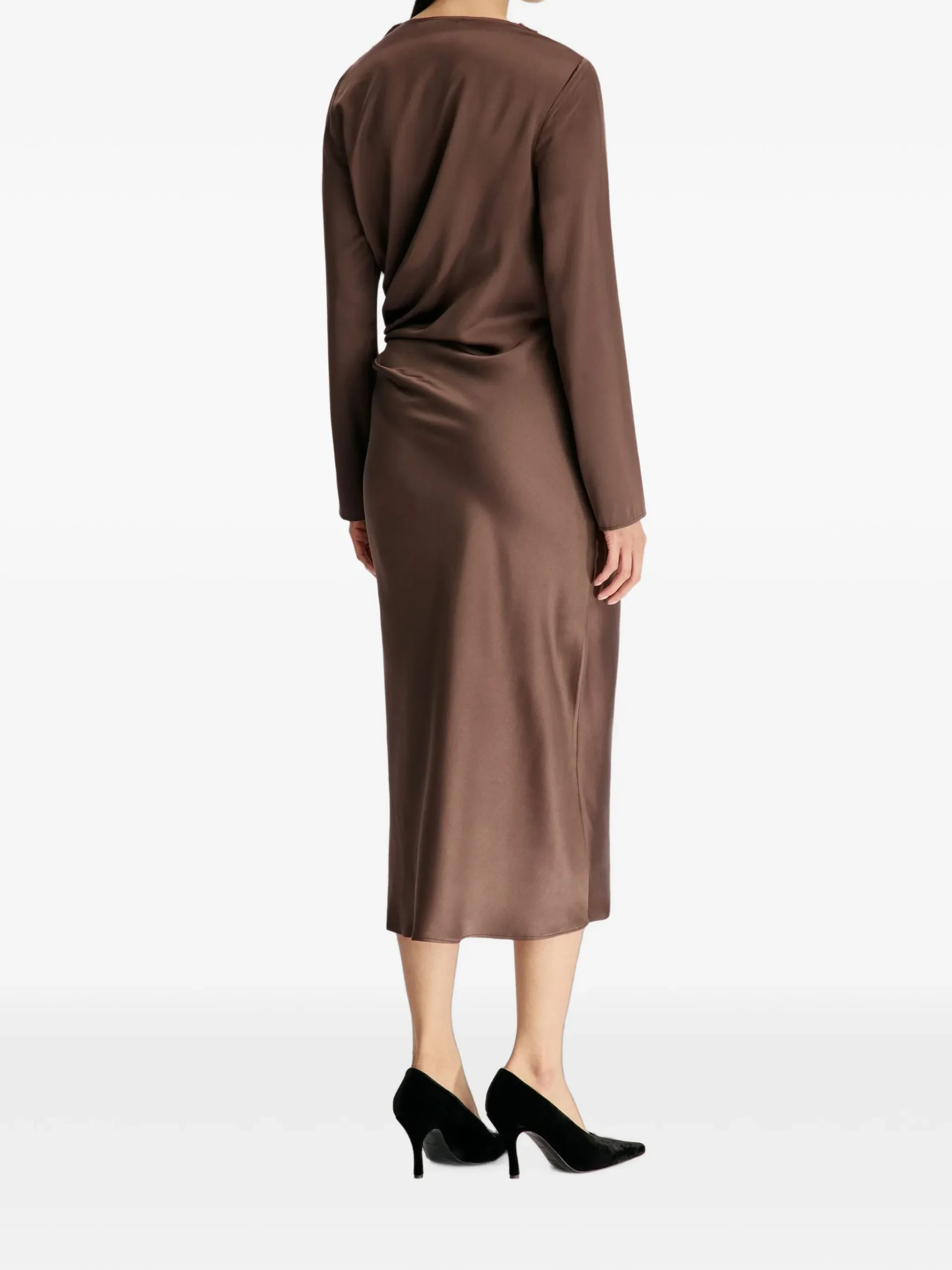 Rochie LouLou De Saison draped maro - imagine 4