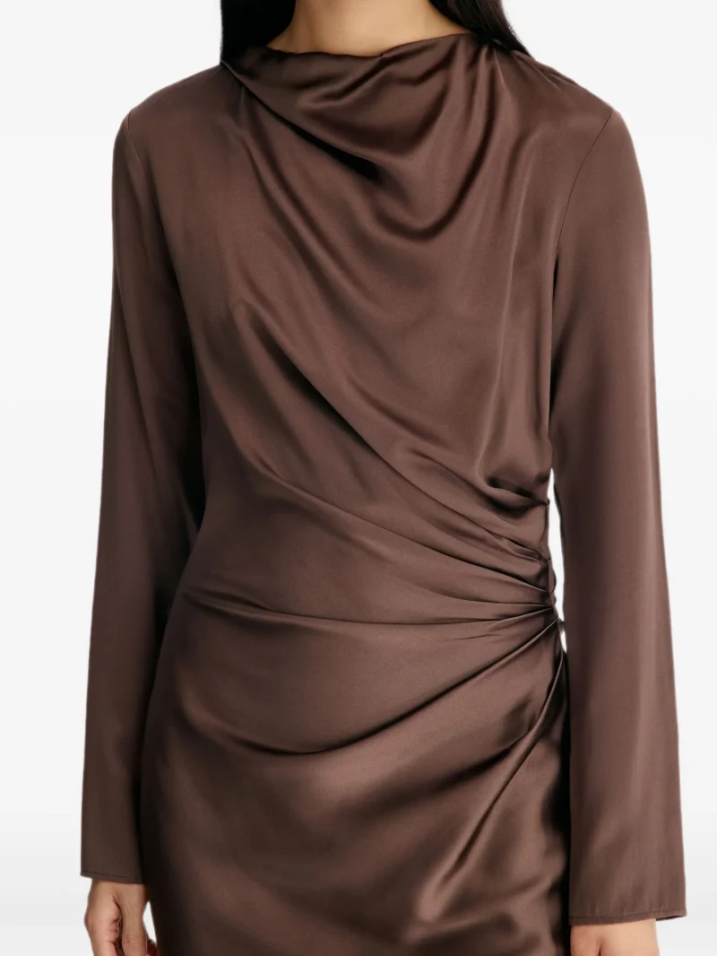 Rochie LouLou De Saison draped maro - imagine 3