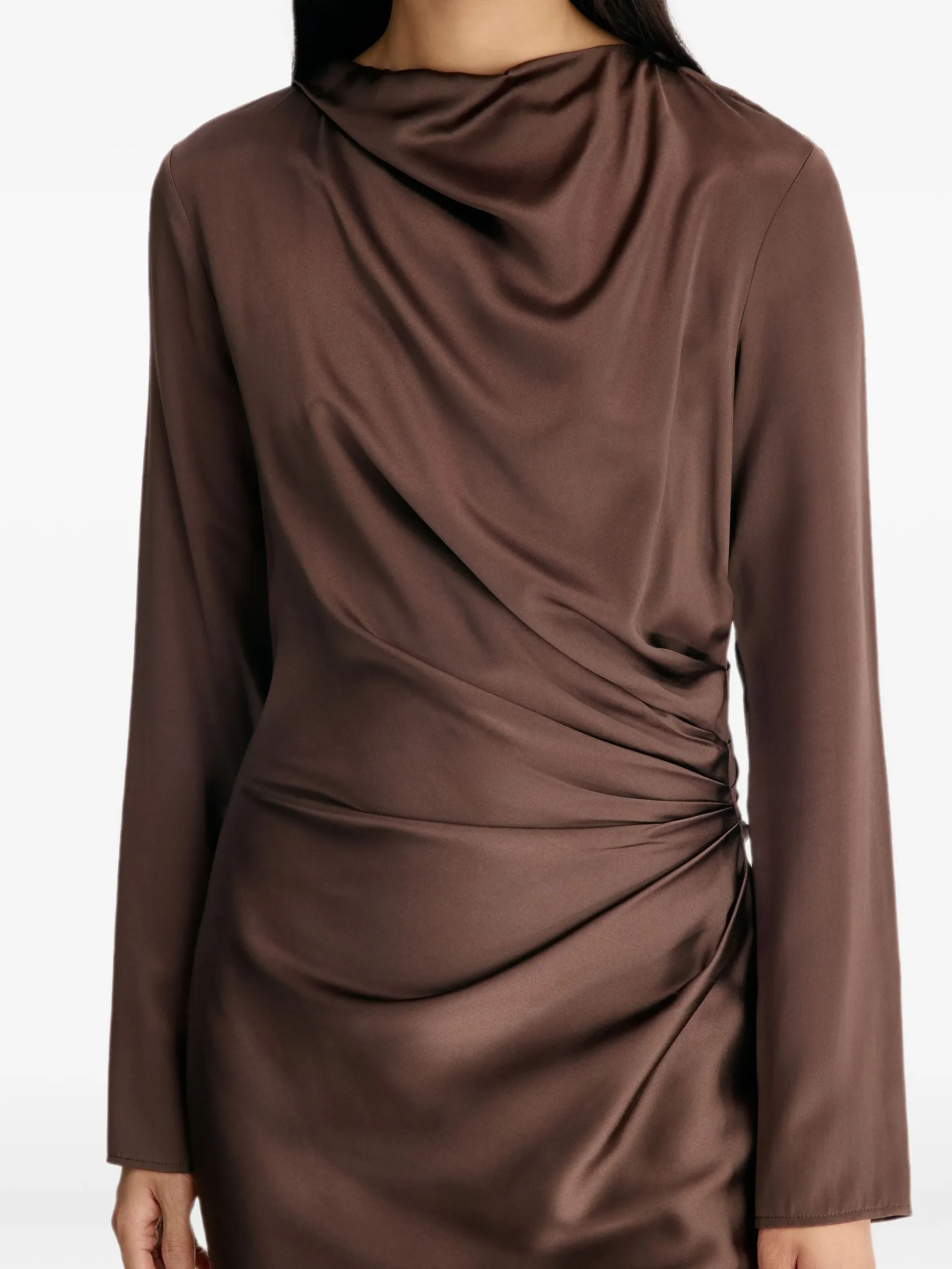 Rochie LouLou De Saison draped maro - imagine 3