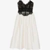 Rochie Self-Portrait lace-bodice flared multicolor