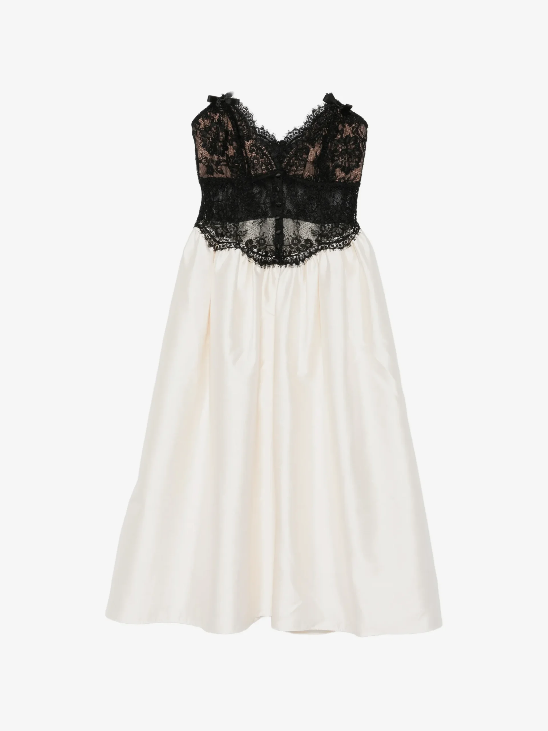 Rochie Self-Portrait lace-bodice flared multicolor