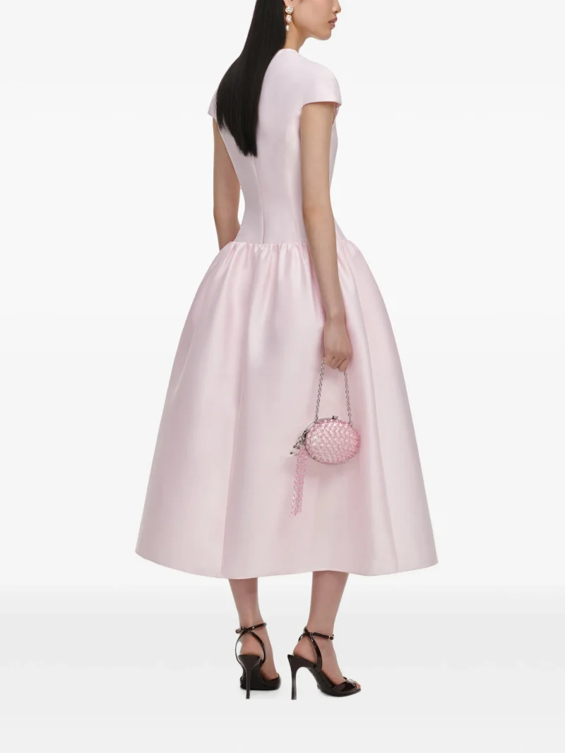 Alternative view of Rochie midi Self-Portrait taffeta buttoned roz