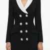 Rochie mini Self-Portrait jewel-button negru
