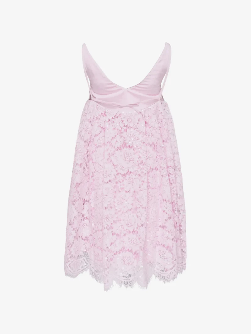 Alternative view of Rochie mini Self-Portrait sequin-embellished lace roz