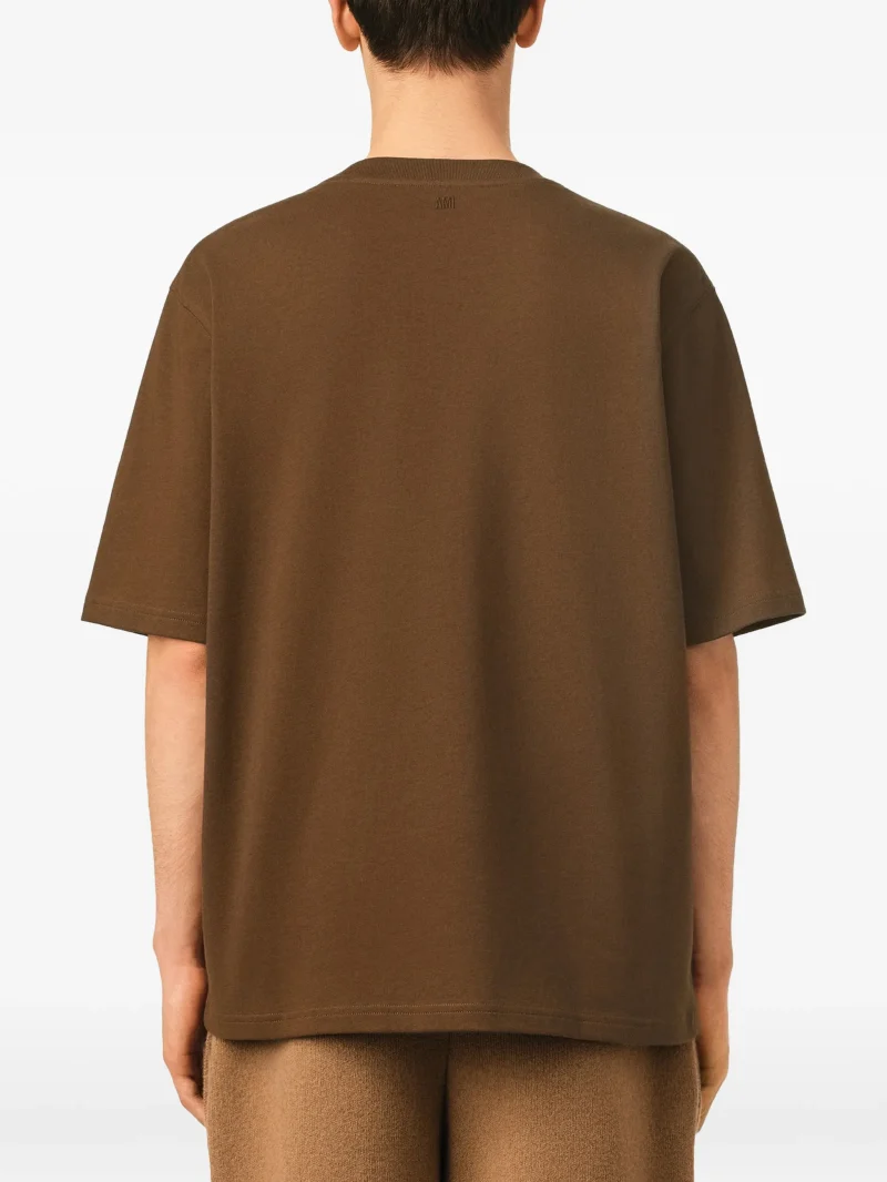 Tricou AMI Paris "Ami De Coeur" maro - imagine 4