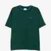 Tricou Drole De Monsieur Belissima logo-embroidered verde