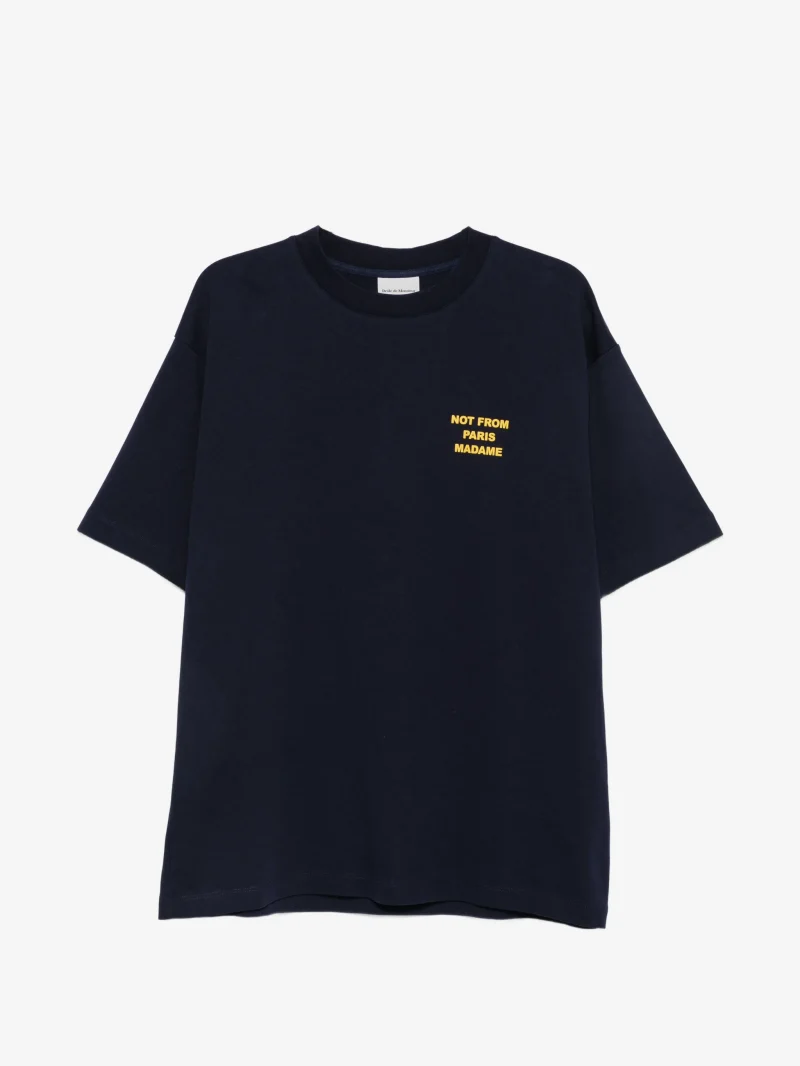 Tricou Drole De Monsieur Bold Slogan bleumarin