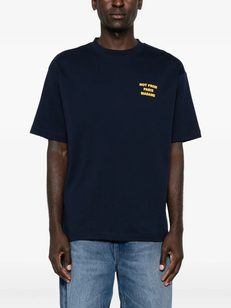 Tricou Drole De Monsieur Bold Slogan bleumarin - imagine 5