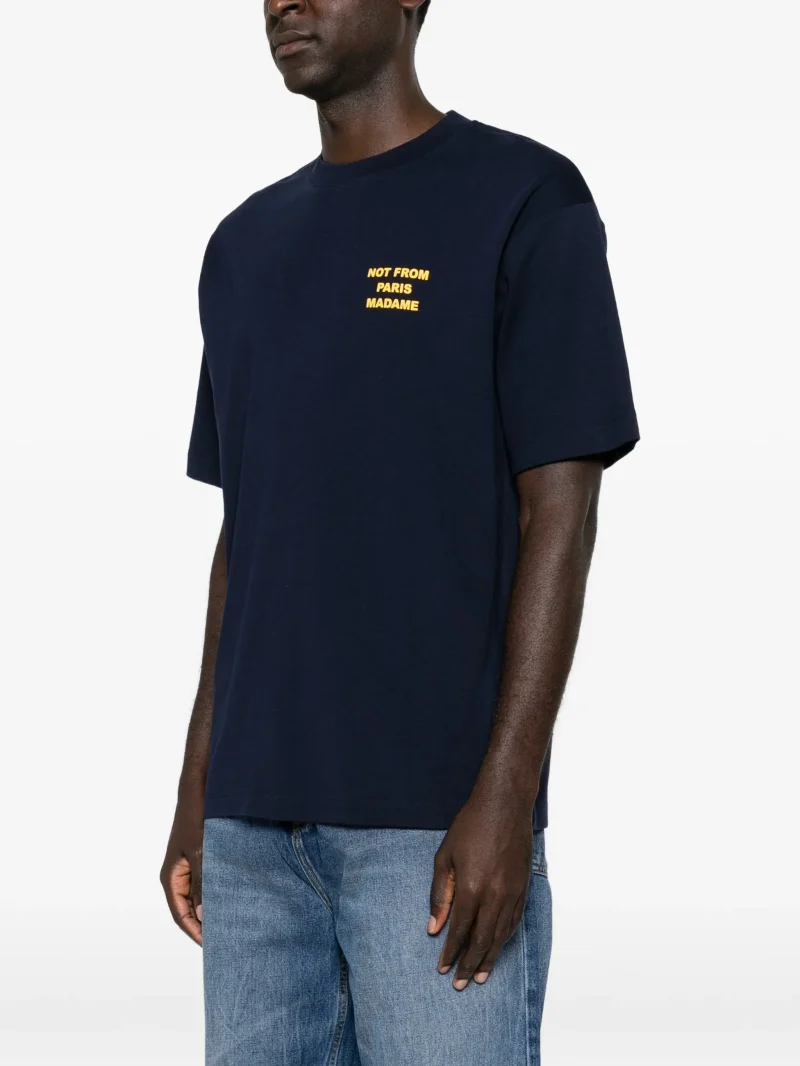 Tricou Drole De Monsieur Bold Slogan bleumarin - imagine 4