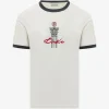 Tricou Drole De Monsieur Column graphic-print alb