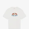 Tricou Drole De Monsieur crest-embroidered alb