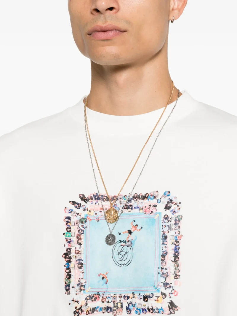 Tricou Drole De Monsieur graphic-print alb - imagine 3