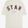 Tricou Golden Goose Star crystal-embellished alb