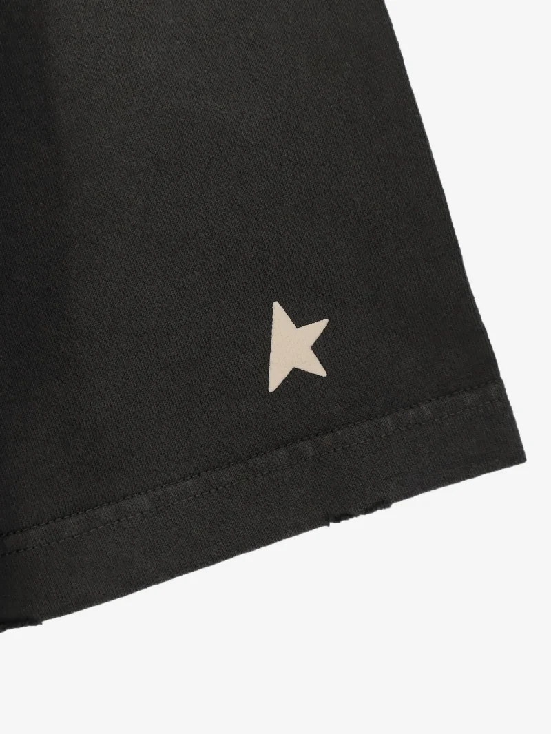 Tricou Golden Goose star-graphic gri - imagine 3