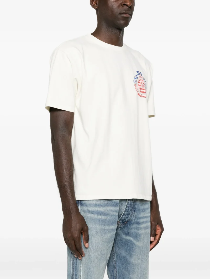 Tricou RHUDE graphic-print alb - imagine 4