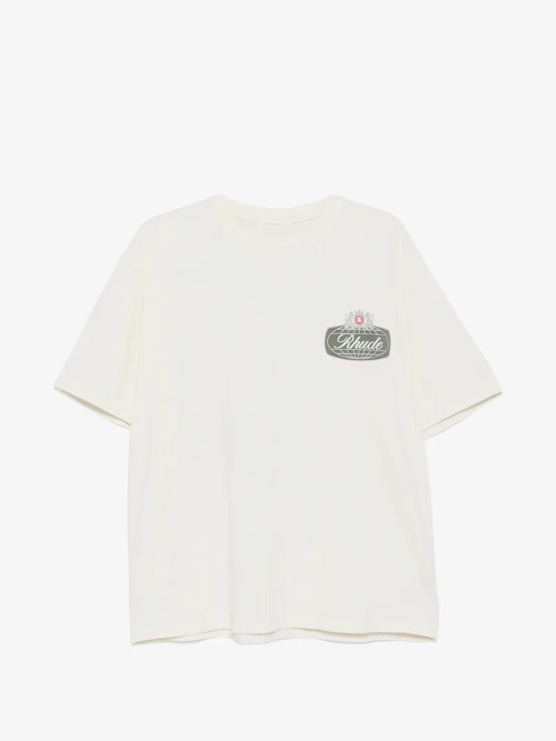 Tricou RHUDE logo-print alb