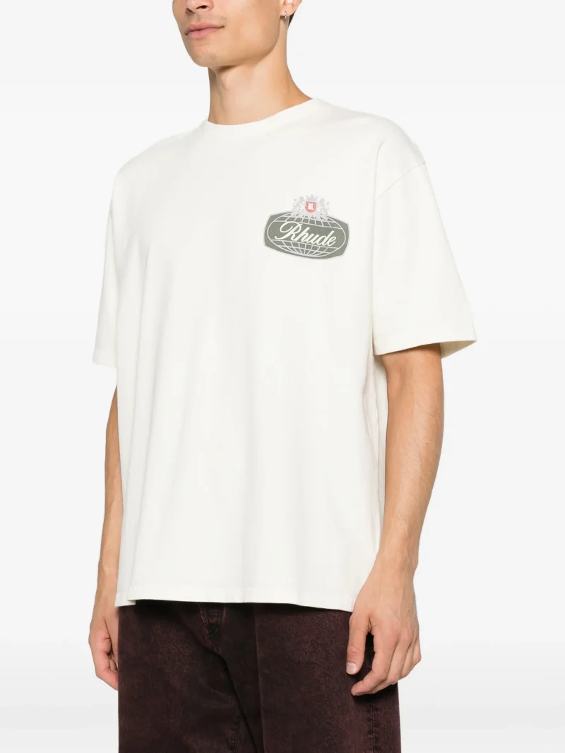 Tricou RHUDE logo-print alb - imagine 5