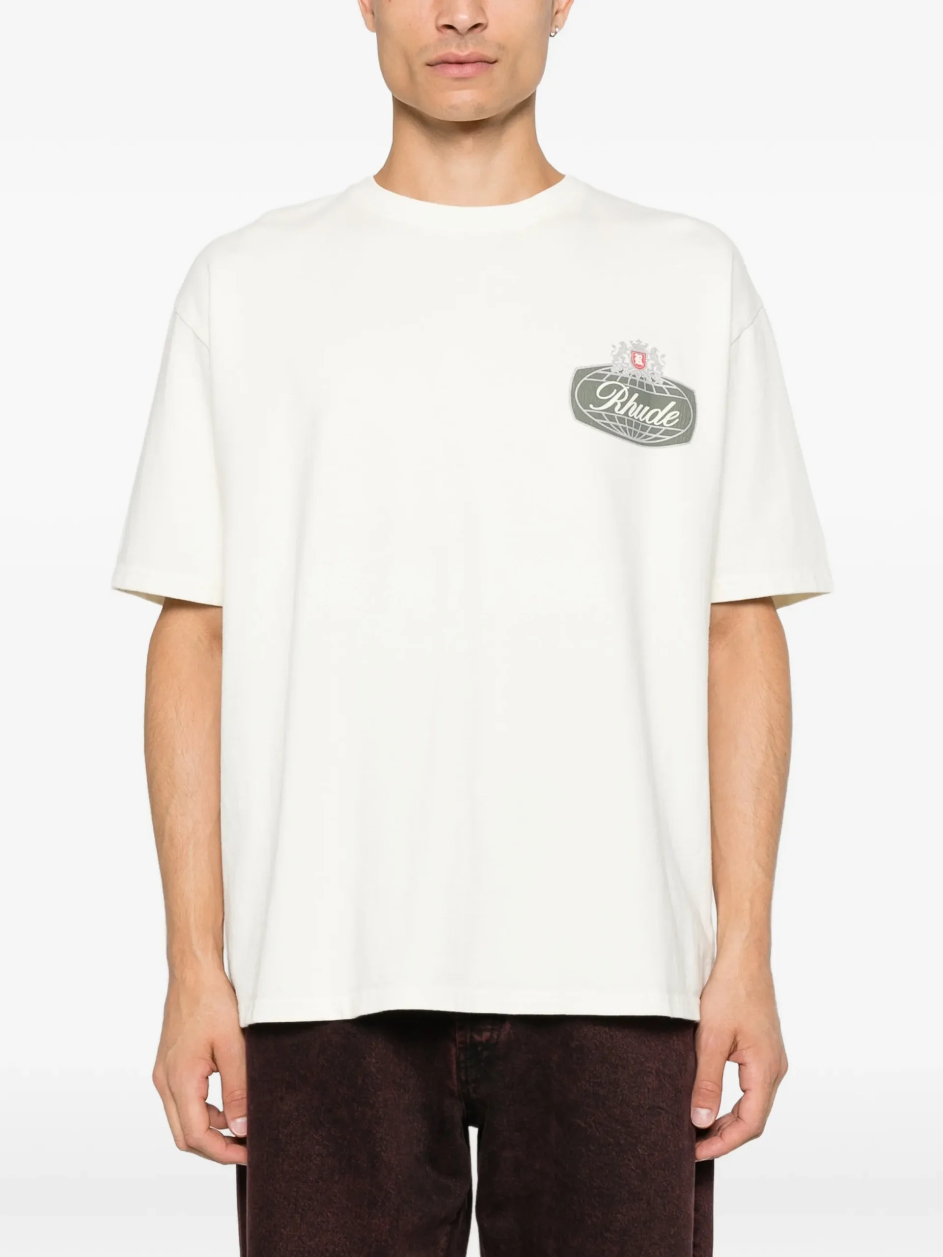 Tricou RHUDE logo-print alb - imagine 4
