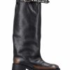 Cizme MIISTA Buckle-Fastening Studded maro