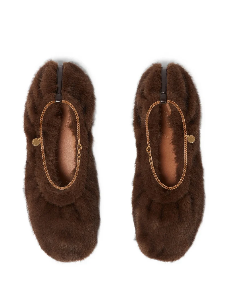 Balerini Stella McCartney Mink Ankle Chain maro - imagine 4