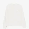 Pulover Axel Arigato Tag Embroidered-Logo Boucle ecru