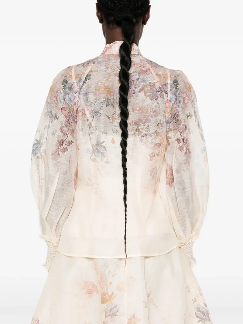 Alternative view of Bluza Zimmermann Floral-Print Silk-Blend bej