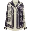 Camasa Alemais Banderra Scarf Silk bleumarin