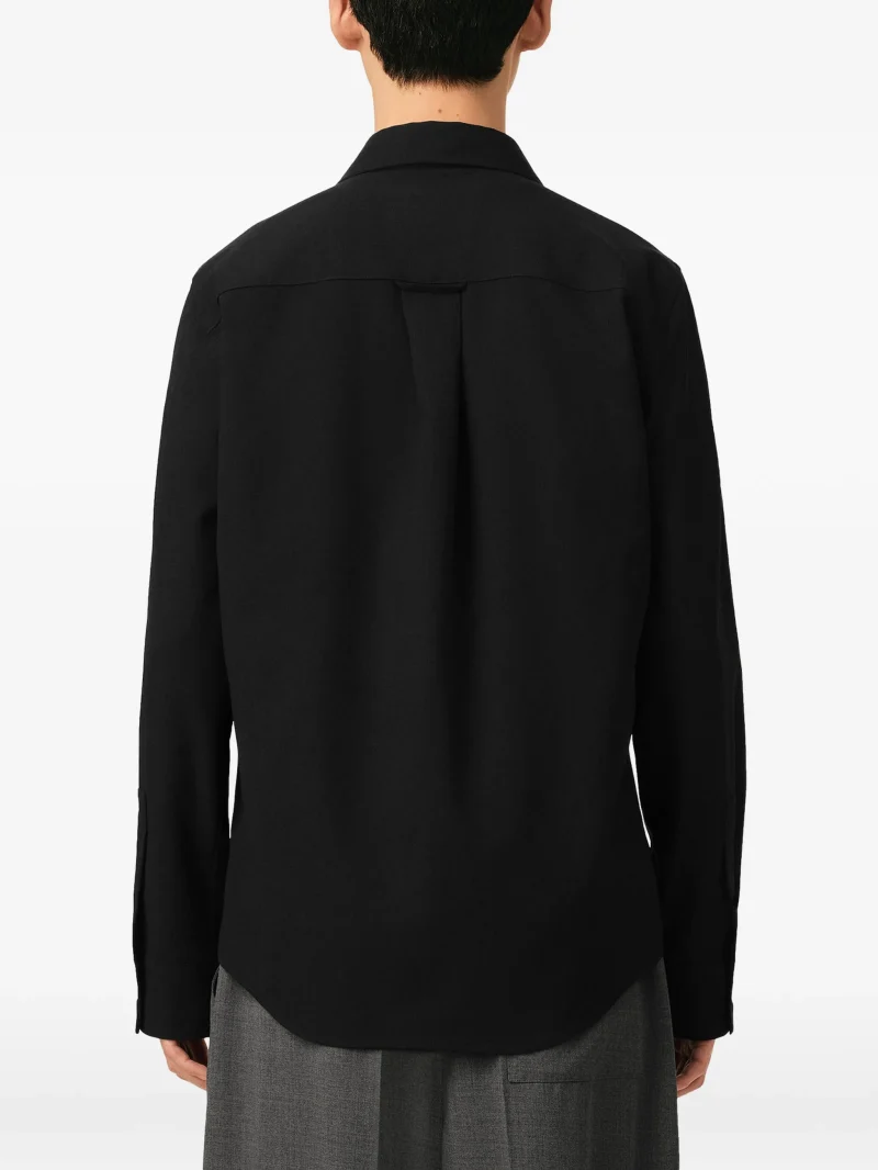 Alternative view of Camasa Ami Paris Black Wool Long-Sleeved Classic negru