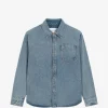 Camasa Ami Paris Overshirt Ami de Coeur albastru