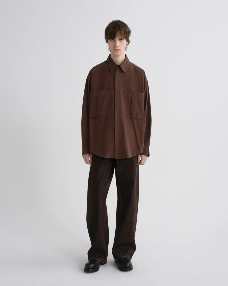 Camasa Citizens of Humanity Clark Chest-Pocket maro - imagine 5