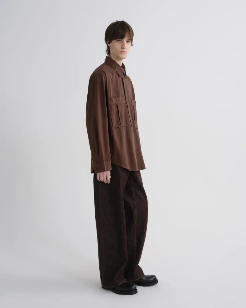 Camasa Citizens of Humanity Clark Chest-Pocket maro - imagine 4