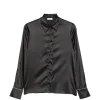 Camasa Peserico Satin-Finish Button-up negru