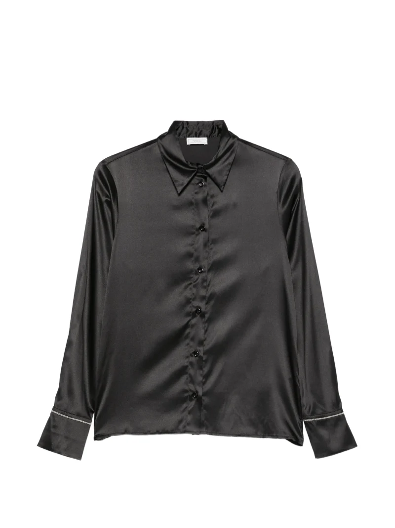 Camasa Peserico Satin-Finish Button-up negru