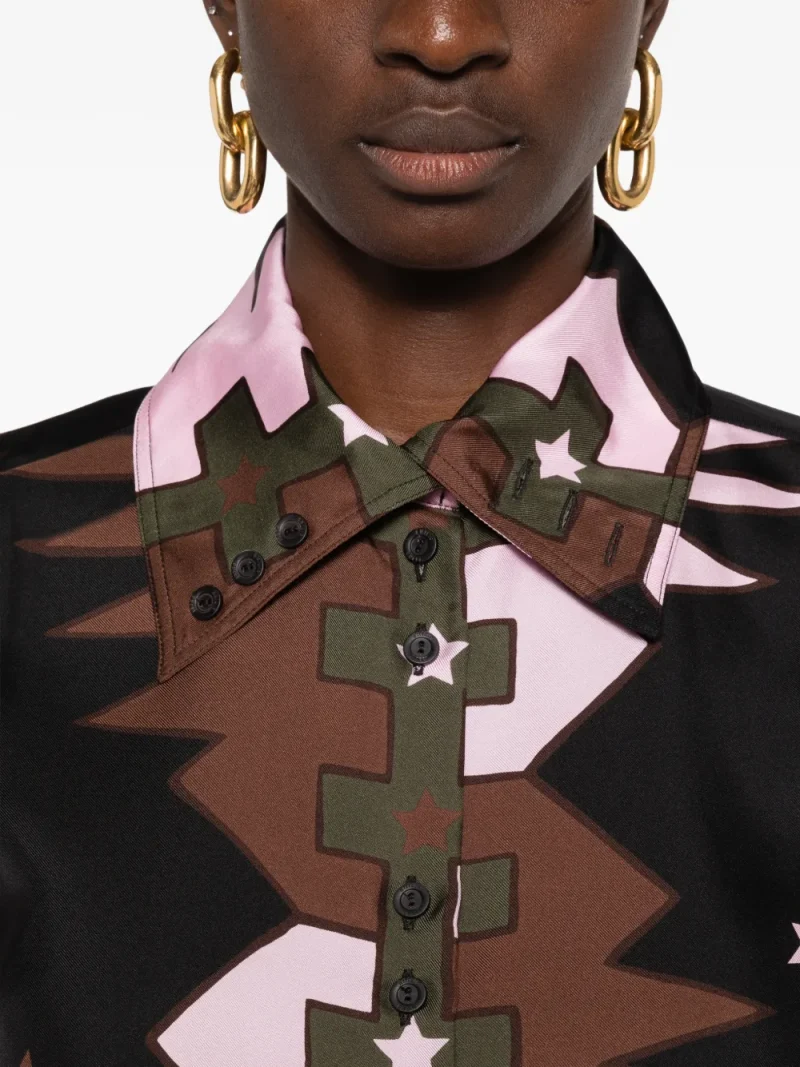 Camasa PUCCI Geometric-Print Cropped multicolor - imagine 5