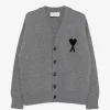 Cardigan Ami Paris Ami de Coeur gri