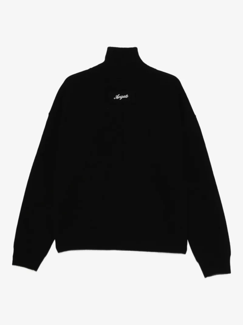 Alternative view of Cardigan Axel Arigato Zip-Neck High-Neck negru