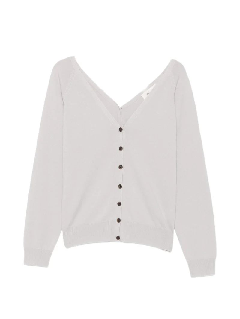 Cardigan Lisa Yang Jiani V-neck Button-Down gri