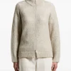 Cardigan Peserico Sequin-Embellished Chevron-Knit bej