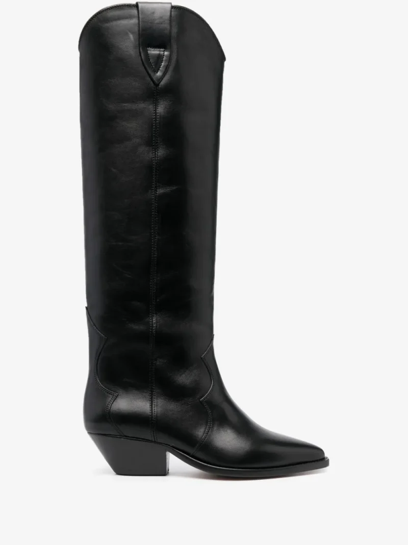 Cizme Isabel Marant Denvee Pointed-Toe Cowboy negru