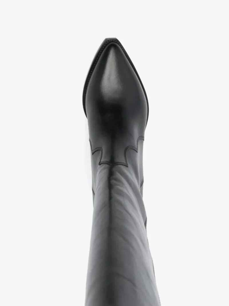 Cizme Isabel Marant Denvee Pointed-Toe Cowboy negru - imagine 4