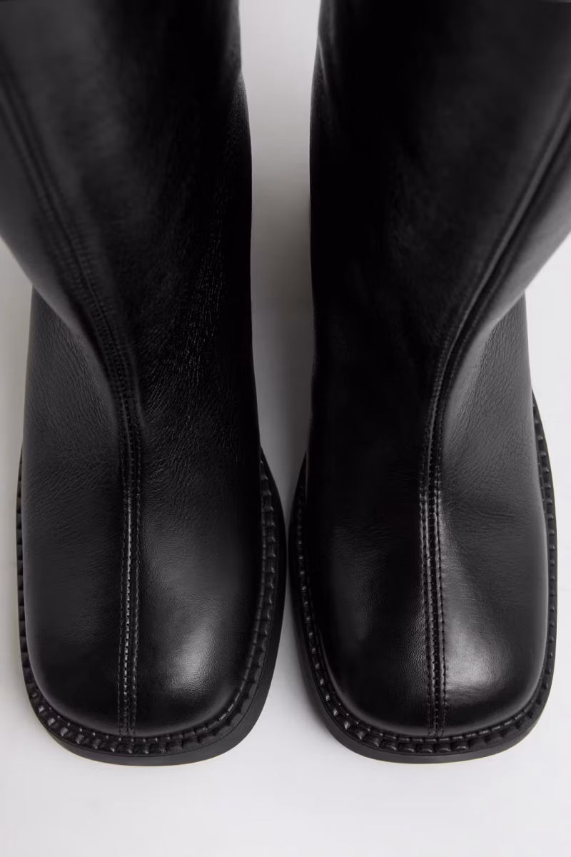 Cizme Miista Izolda Buckled Zip-up Calf Leather negru - imagine 8