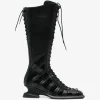 Cizme Miista Nelly Lace-Up Leather negru
