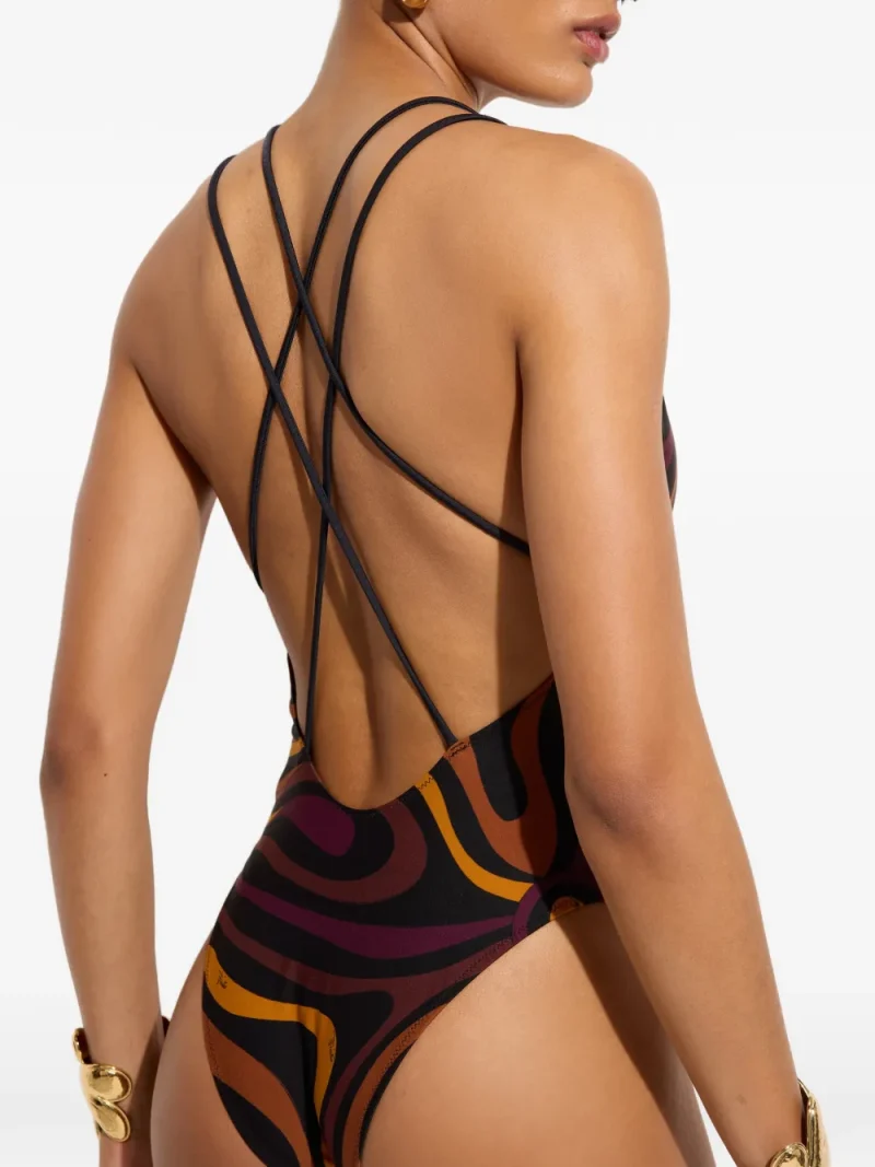 Costum de baie PUCCI Marmo Print multicolor - imagine 5