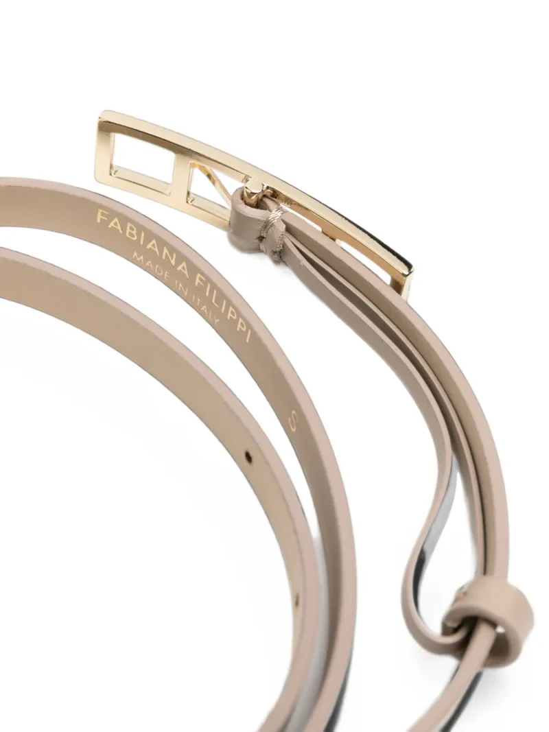 Alternative view of Curea Fabiana Filippi Geometric-Buckle Leather bej