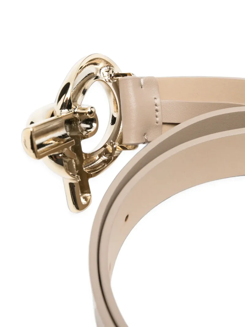 Curea Fabiana Filippi Knot-Buckle Leather bej - imagine 3