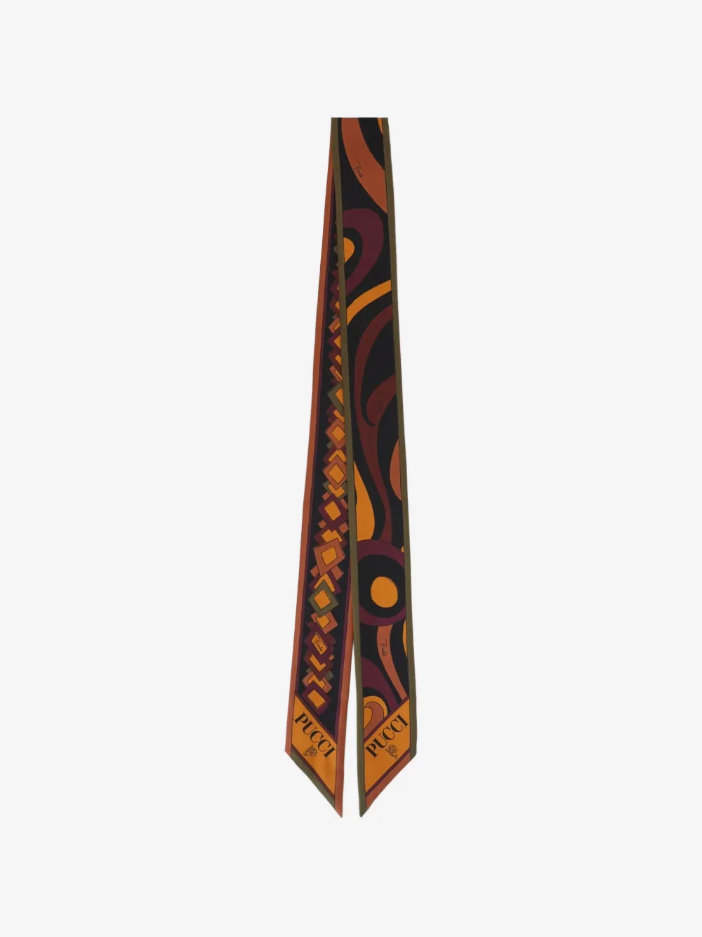 Esarfa PUCCI Mixed-Print Silk Bandeau auriu