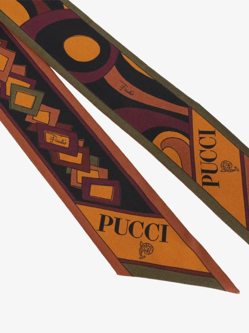 Alternative view of Esarfa PUCCI Mixed-Print Silk Bandeau auriu