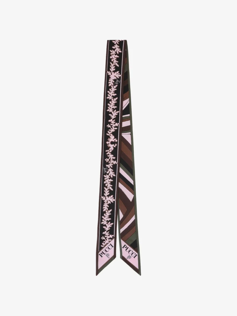 Esarfa PUCCI Mixed Print Silk Bandeau negru