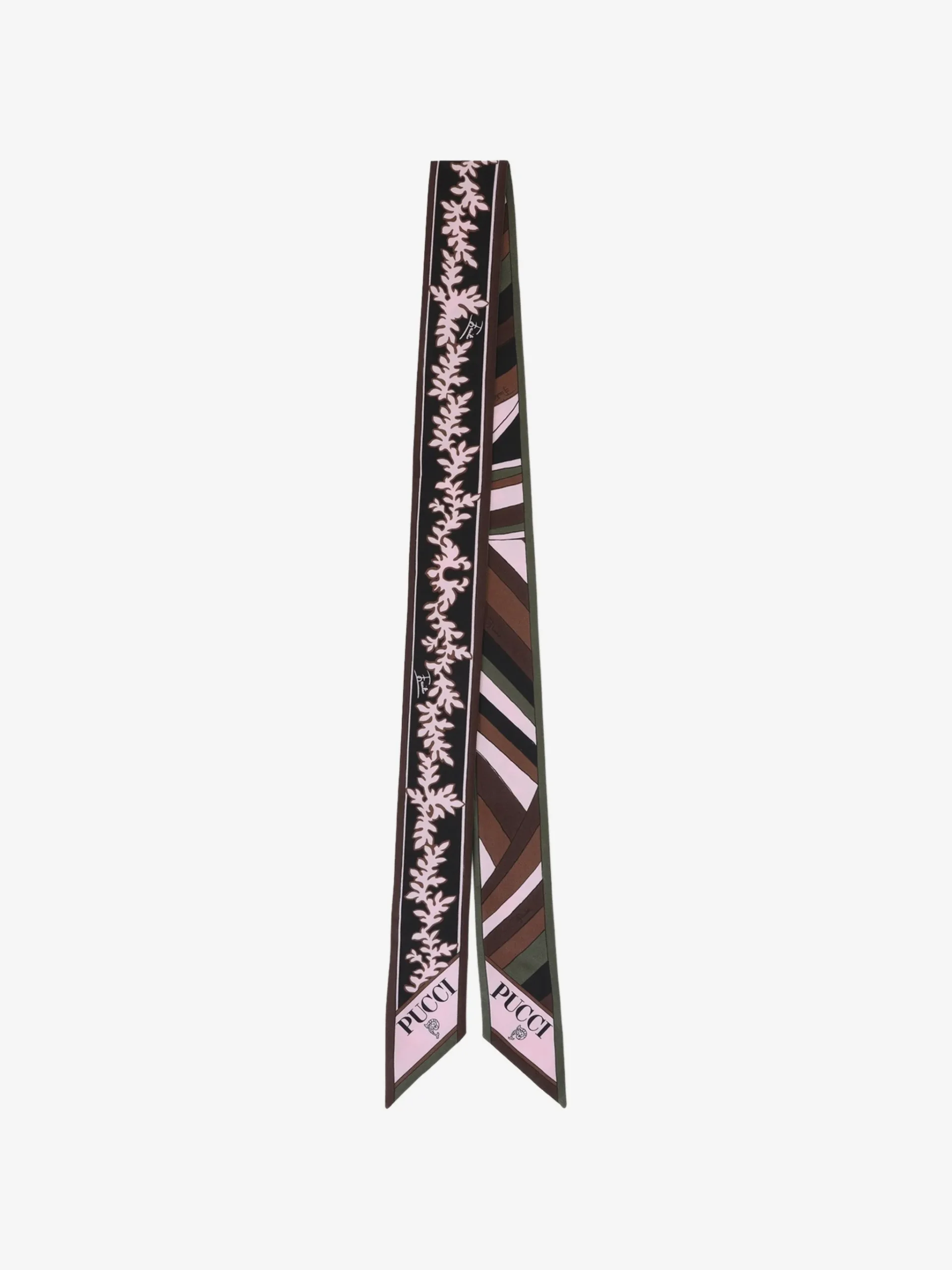 Esarfa PUCCI Mixed Print Silk Bandeau negru