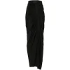 Fusta maxi Balmain Draped Side-Slit negru